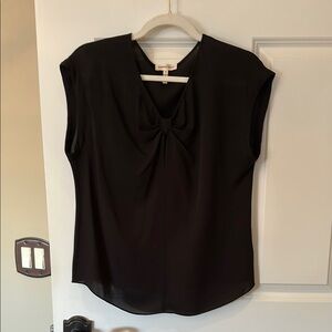 Rebecca Taylor Black Tie Front Blouse